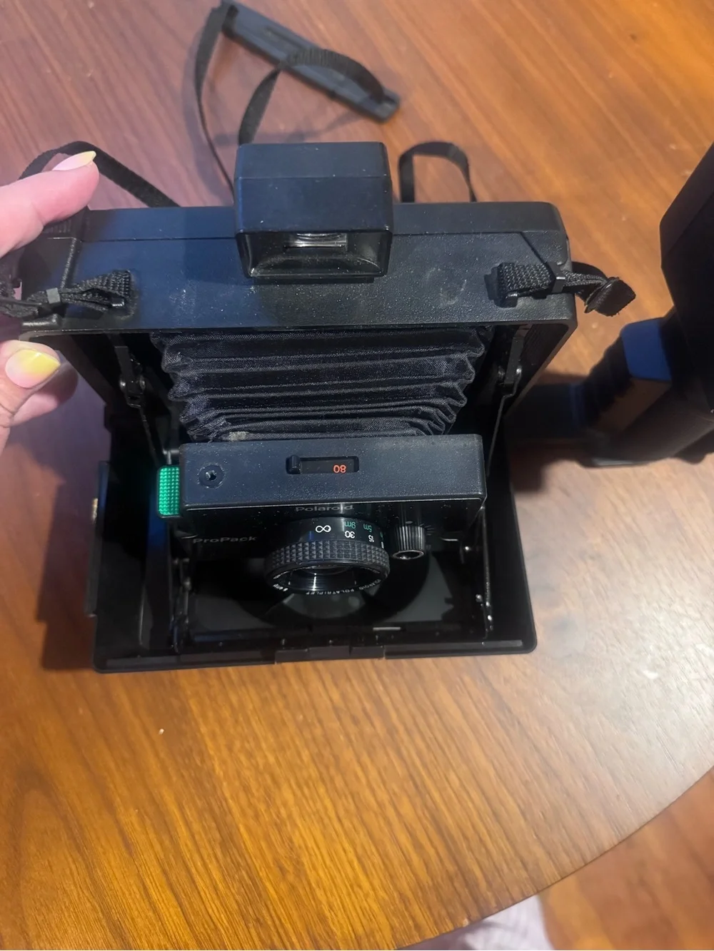 Vintage Polaroid ProPack Instant Camera with Detachable ProFlash & grip